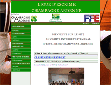 Tablet Screenshot of ligueescrimechampard.fr